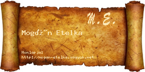 Mogán Etelka névjegykártya