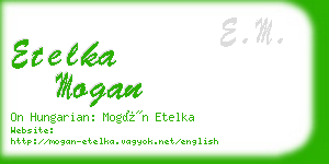 etelka mogan business card